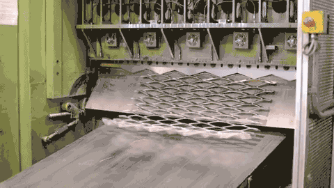 Expanded Metal being made