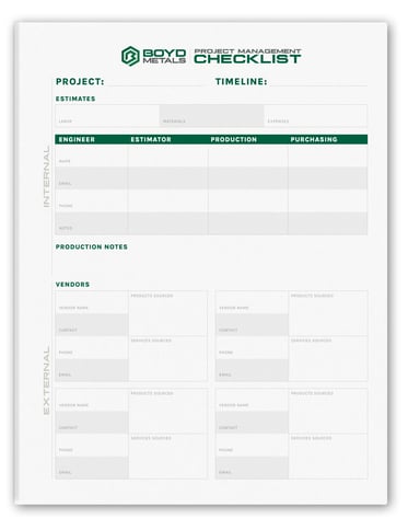 Project Management Checklist